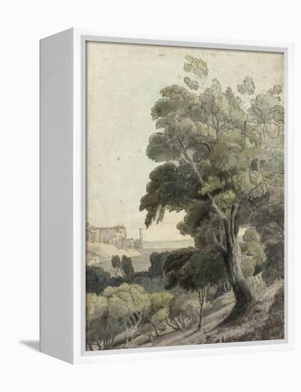 Tivoli, Showing Rome in the Distance, c.1781-Francis Towne-Framed Premier Image Canvas