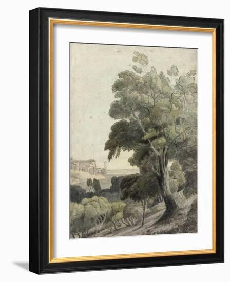 Tivoli, Showing Rome in the Distance, c.1781-Francis Towne-Framed Giclee Print