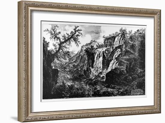 Tivoli, Waterfalls, C.1747-78-Giovanni Battista Piranesi-Framed Giclee Print