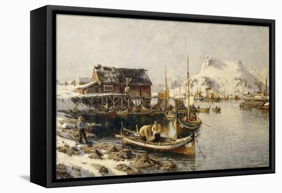 Tjeldbergtind, Lofoten, 1888-Harriet Backer-Framed Premier Image Canvas