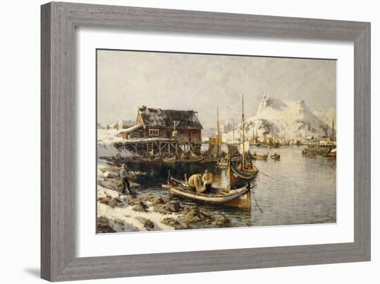 Tjeldbergtind, Lofoten, 1888-Harriet Backer-Framed Giclee Print