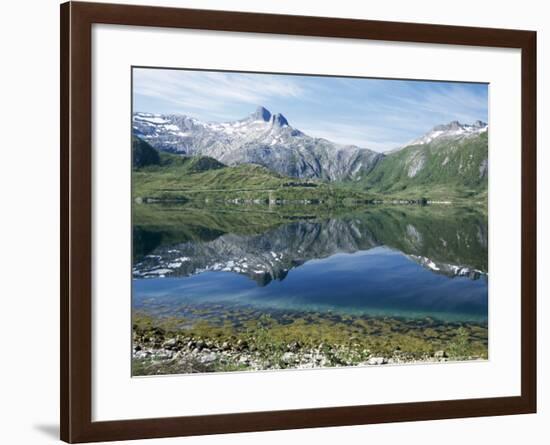 Tjongsfjorden, on Arctic Circle, Kystriksveien Coast Road, Norway, Scandinavia-Tony Waltham-Framed Photographic Print