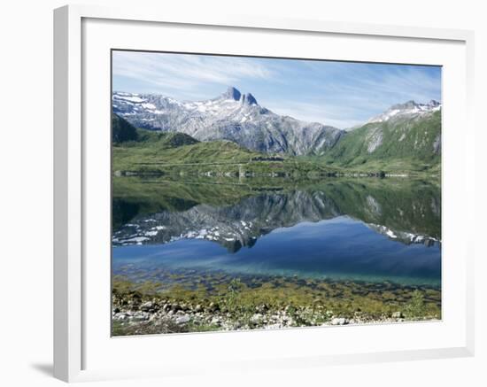 Tjongsfjorden, on Arctic Circle, Kystriksveien Coast Road, Norway, Scandinavia-Tony Waltham-Framed Photographic Print