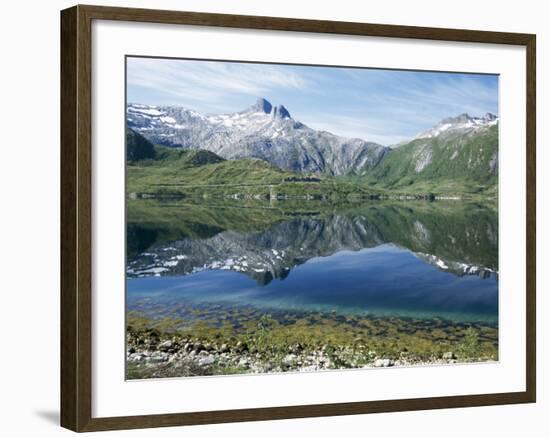 Tjongsfjorden, on Arctic Circle, Kystriksveien Coast Road, Norway, Scandinavia-Tony Waltham-Framed Photographic Print