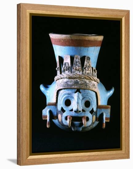 Tlaloc, Rain God, Vase, Aztec, Mexico-null-Framed Premier Image Canvas