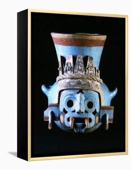 Tlaloc, Rain God, Vase, Aztec, Mexico-null-Framed Premier Image Canvas