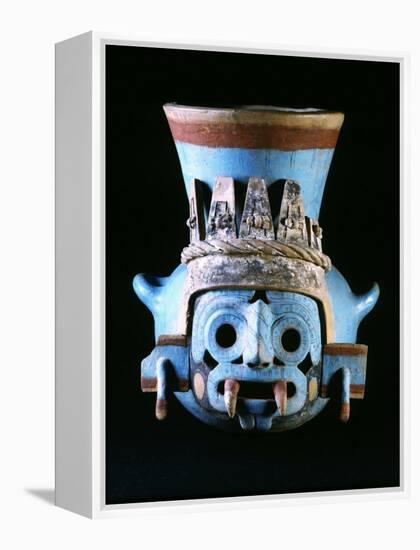 Tlaloc, Rain God, Vase, Aztec, Mexico-null-Framed Premier Image Canvas