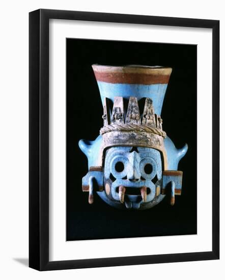 Tlaloc, Rain God, Vase, Aztec, Mexico-null-Framed Photographic Print