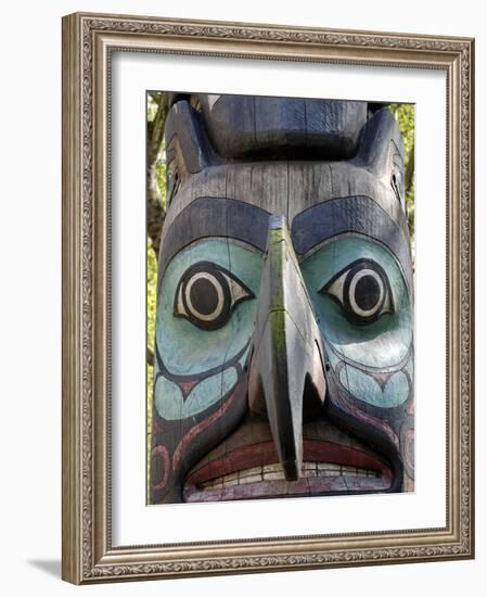 Tlingit Totem, Pioneer Square, Seattle, Washington State, United States of America, North America-De Mann Jean-Pierre-Framed Photographic Print