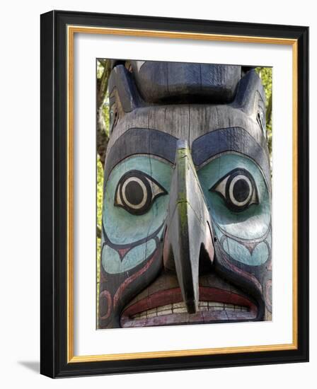 Tlingit Totem, Pioneer Square, Seattle, Washington State, United States of America, North America-De Mann Jean-Pierre-Framed Photographic Print