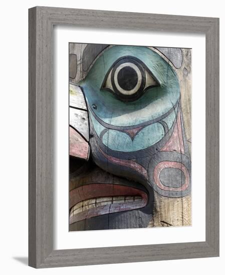 Tlingit Totem, Pioneer Square, Seattle, Washington State, United States of America, North America-De Mann Jean-Pierre-Framed Photographic Print