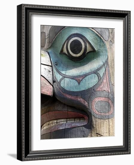 Tlingit Totem, Pioneer Square, Seattle, Washington State, United States of America, North America-De Mann Jean-Pierre-Framed Photographic Print