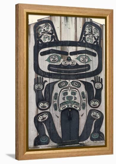 Tlingit Tribal House, Wrangell, Alaska, USA-Gerry Reynolds-Framed Premier Image Canvas