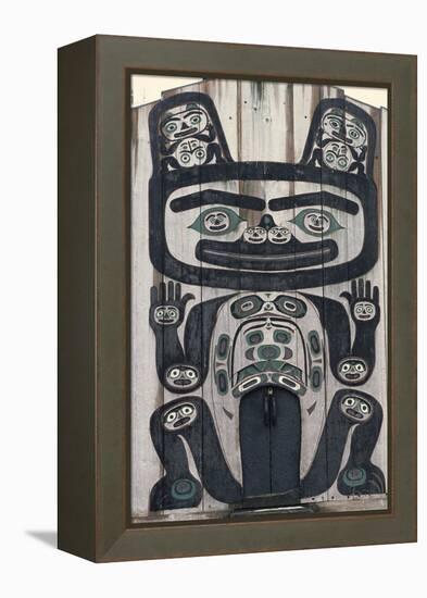 Tlingit Tribal House, Wrangell, Alaska, USA-Gerry Reynolds-Framed Premier Image Canvas