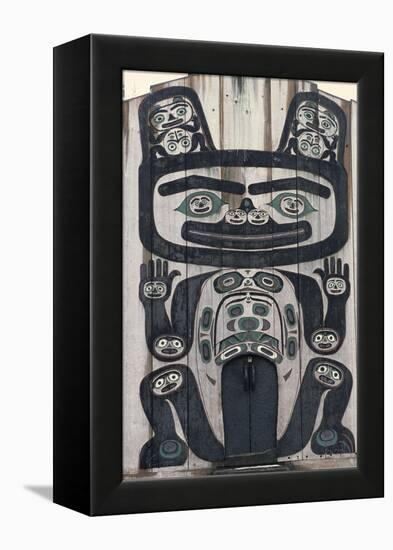 Tlingit Tribal House, Wrangell, Alaska, USA-Gerry Reynolds-Framed Premier Image Canvas