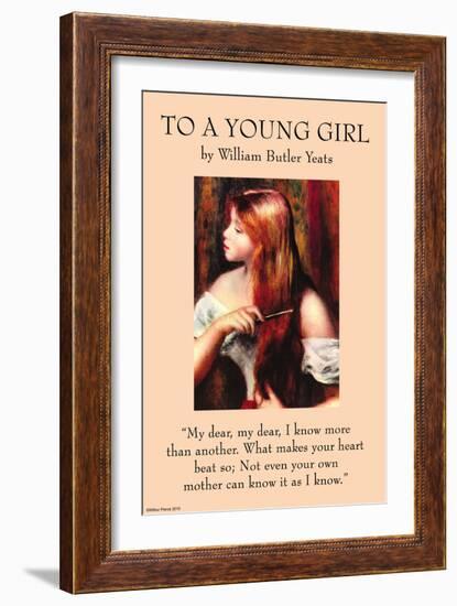 To a Young Girl-null-Framed Art Print