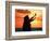 To Ask a Blessing: Hawaiian Hula Dancer at Sunset-Randy Jay Braun-Framed Art Print