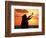 To Ask a Blessing: Hawaiian Hula Dancer at Sunset-Randy Jay Braun-Framed Art Print