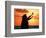 To Ask a Blessing: Hawaiian Hula Dancer at Sunset-Randy Jay Braun-Framed Art Print