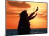 To Ask a Blessing: Hawaiian Hula Dancer at Sunset-Randy Jay Braun-Mounted Art Print