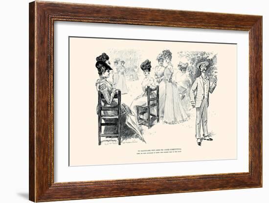 To Bachelors Who Wish To Avoid Competition-Charles Dana Gibson-Framed Art Print
