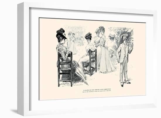 To Bachelors Who Wish To Avoid Competition-Charles Dana Gibson-Framed Art Print