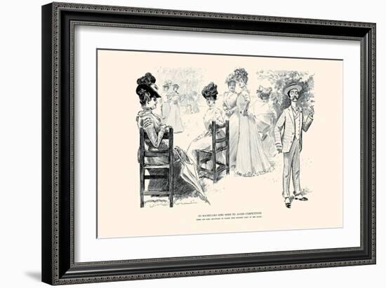 To Bachelors Who Wish To Avoid Competition-Charles Dana Gibson-Framed Art Print