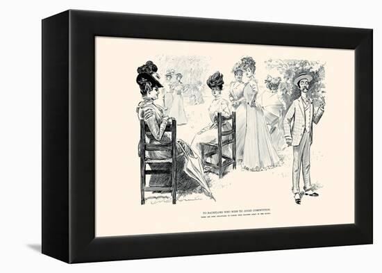 To Bachelors Who Wish To Avoid Competition-Charles Dana Gibson-Framed Stretched Canvas