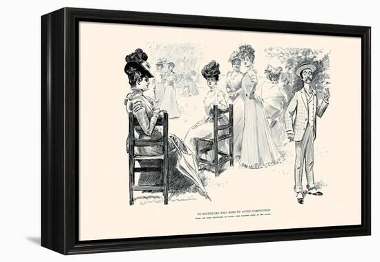 To Bachelors Who Wish To Avoid Competition-Charles Dana Gibson-Framed Stretched Canvas