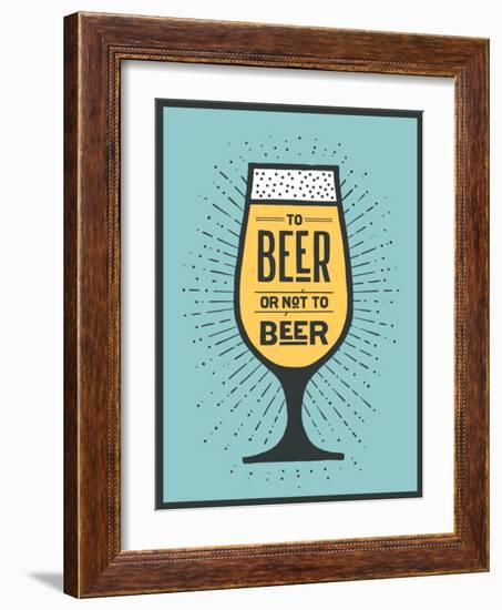 To Beer or Not to Beer-foxysgraphic-Framed Art Print