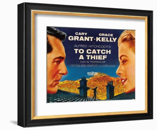 To Catch a Thief, from Left: Cary Grant, Grace Kelly, 1955-null-Framed Premium Giclee Print