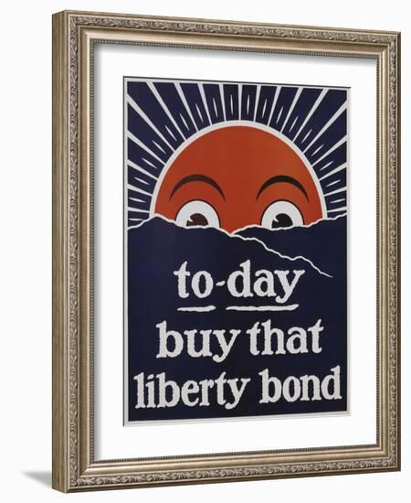 To-Day Buy That Liberty Bond Poster-null-Framed Giclee Print