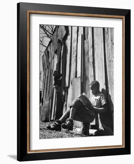 To Escape the Wrath of His Grandmother, Richard Wright Used to Sit Behind the Barn to Read-Ed Clark-Framed Photographic Print