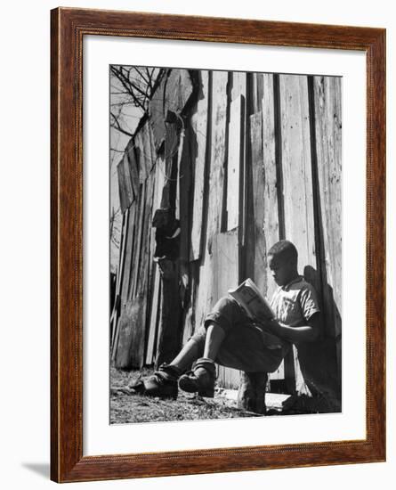 To Escape the Wrath of His Grandmother, Richard Wright Used to Sit Behind the Barn to Read-Ed Clark-Framed Photographic Print