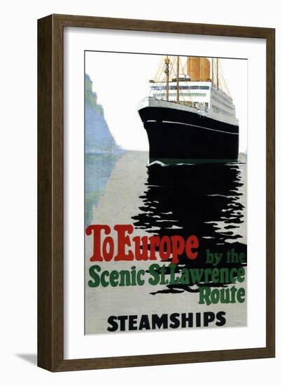 To Europe; Scenic St. Lawrence Route-null-Framed Art Print