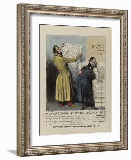To Every Person Who Own Capitals to Loose-Honore Daumier-Framed Giclee Print