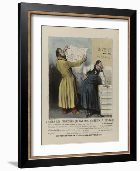 To Every Person Who Own Capitals to Loose-Honore Daumier-Framed Giclee Print