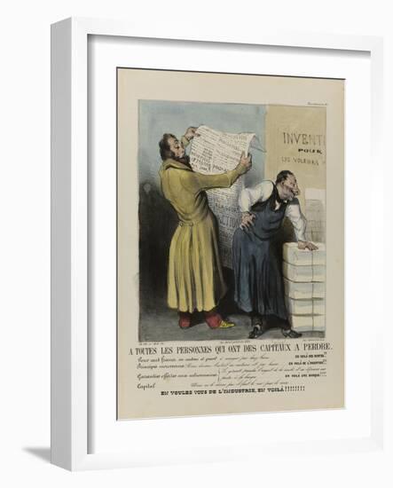 To Every Person Who Own Capitals to Loose-Honore Daumier-Framed Giclee Print