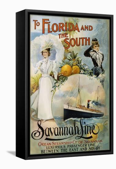 To Florida and the South - Savannah Line Poster-null-Framed Premier Image Canvas