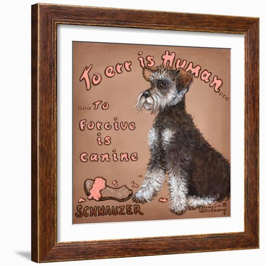 To Forgive Is Canine-Janet Kruskamp-Framed Art Print