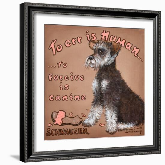 To Forgive Is Canine-Janet Kruskamp-Framed Art Print