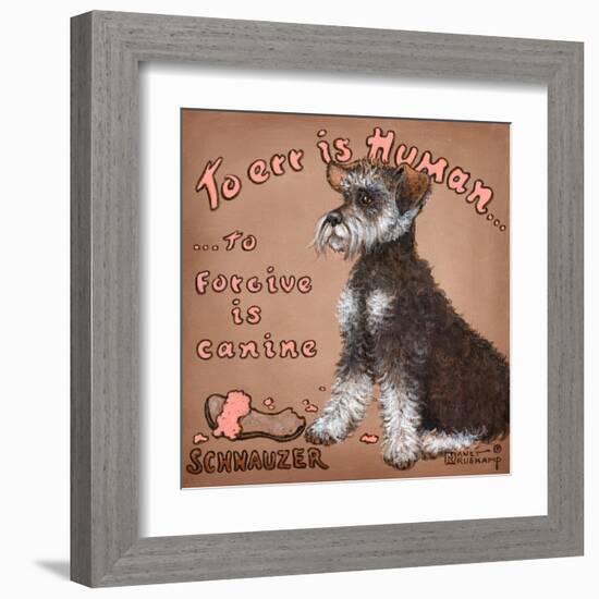 To Forgive Is Canine-Janet Kruskamp-Framed Art Print