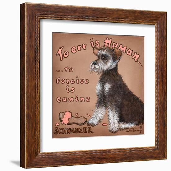 To Forgive Is Canine-Janet Kruskamp-Framed Art Print