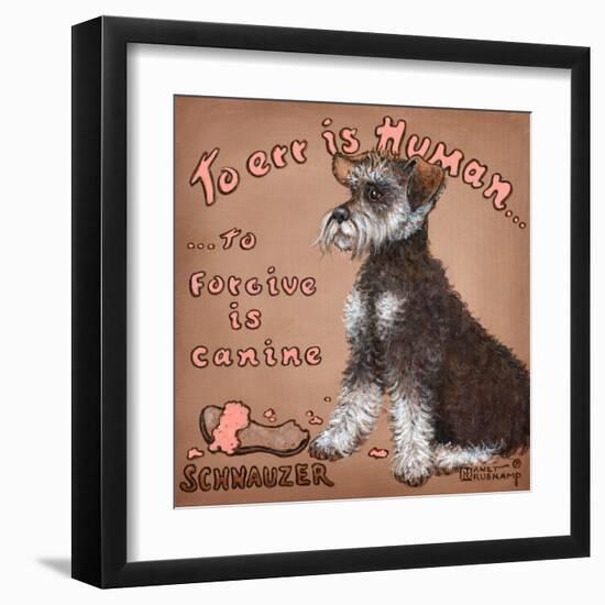 To Forgive Is Canine-Janet Kruskamp-Framed Art Print