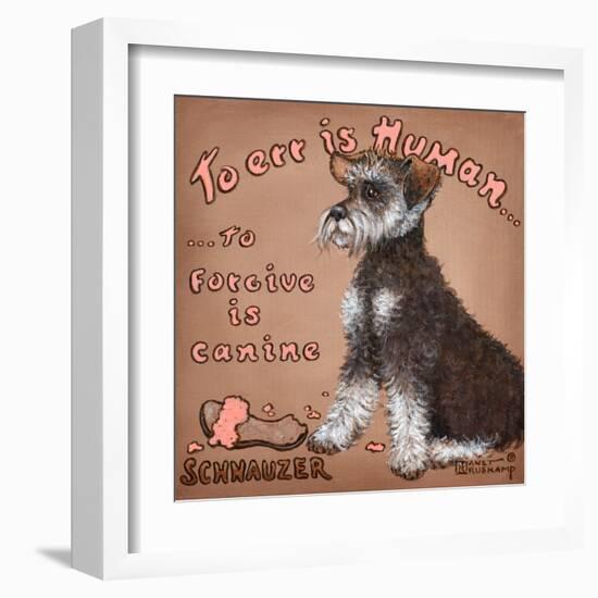 To Forgive Is Canine-Janet Kruskamp-Framed Art Print