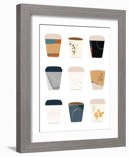 To Go Coffee Cup Variety-Jennifer McCully-Framed Art Print