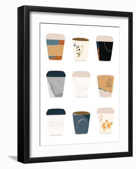 To Go Coffee Cup Variety-Jennifer McCully-Framed Art Print