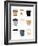 To Go Coffee Cup Variety-Jennifer McCully-Framed Art Print