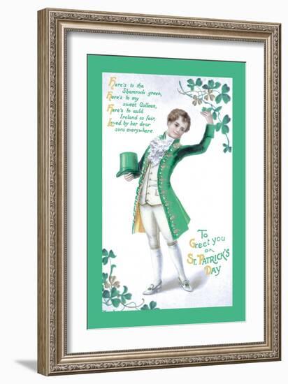 To Greet You On St. Patrick's Day-null-Framed Art Print