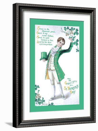 To Greet You On St. Patrick's Day-null-Framed Art Print
